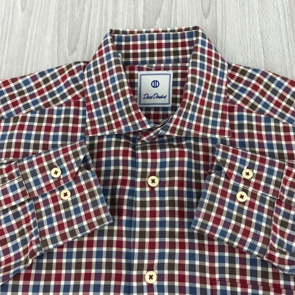 David Donahue Button Down Shirt‎ Men's Size: Medium Long Sleeve Multicolor Plaid - Picture 1 of 10